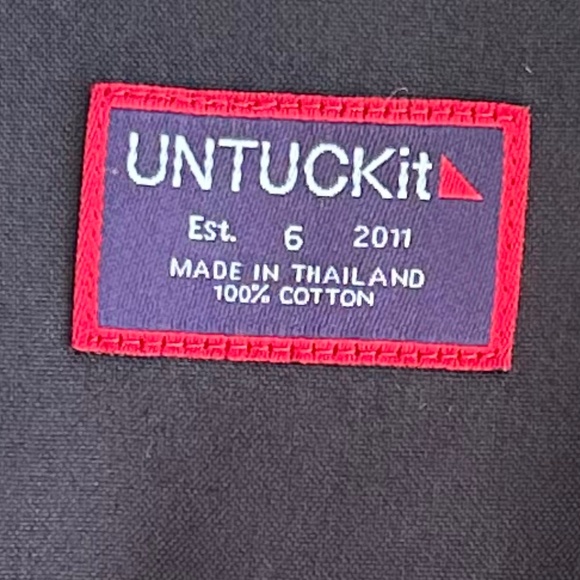 UNTUCKit Women's 100% Cotton Long Sleeve Button-Down Blouse Black 6 Classic - Picture 5 of 10